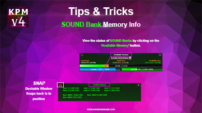 Sound Bank Memory Info